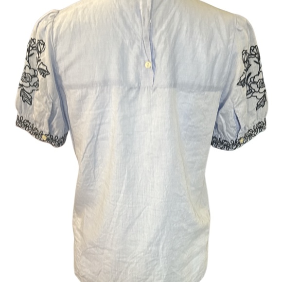LOFT Blouse in Light Blue with Elegant Embroidery - Picture 5 of 11